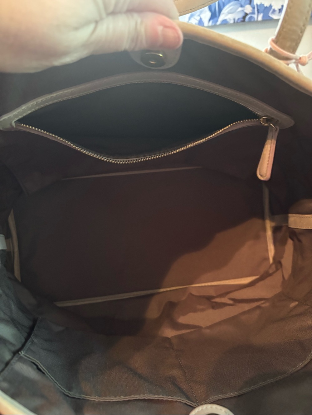 Authentic Christian Dior Panarea Tote Gray Cannage Coated Canvas Very Good Cond - Picture 7 of 13